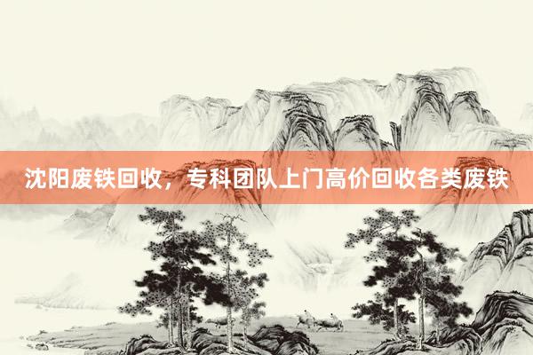 沈阳废铁回收，专科团队上门高价回收各类废铁